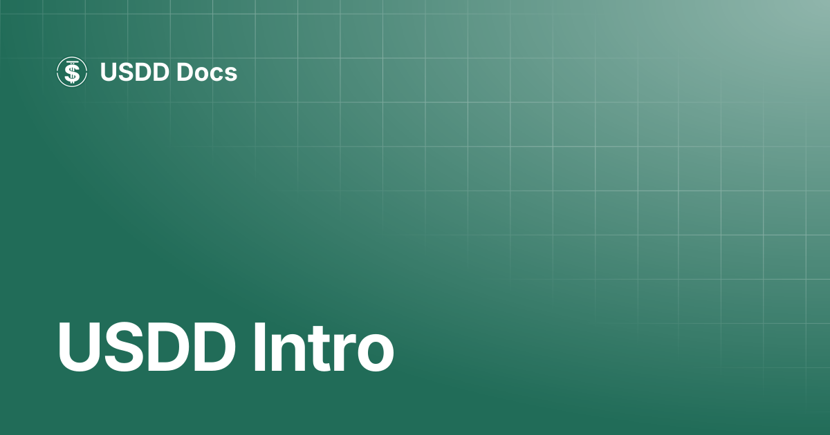 USDD Intro | USDD Docs